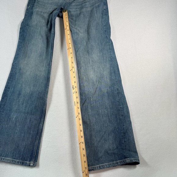 Bershka Jeans Womens 2 Blue Flare Mid Rise Medium Wash - Picture 6 of 10